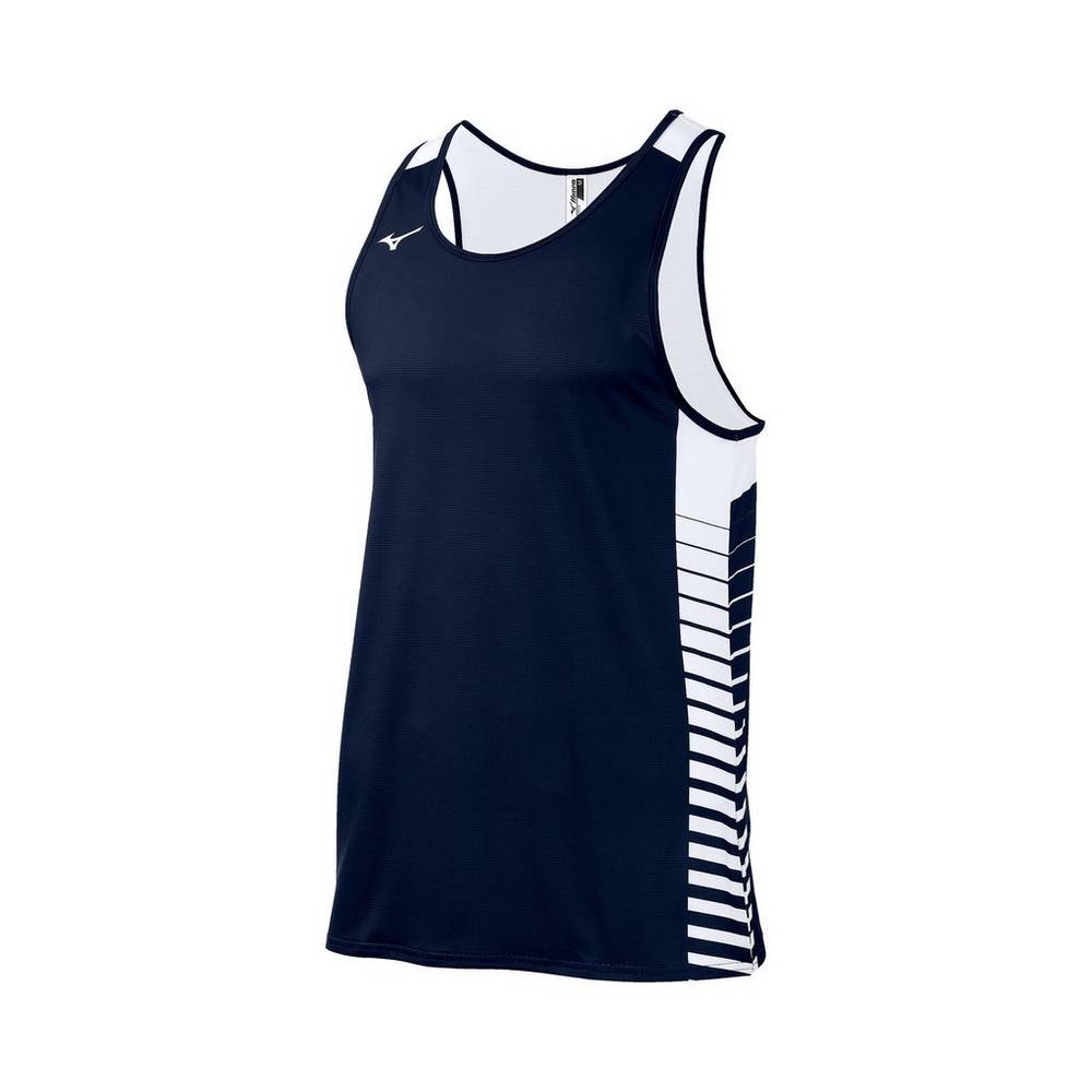 Panske Tank Top Mizuno Team Námornícka Modrá Vypredaj IPCR79054